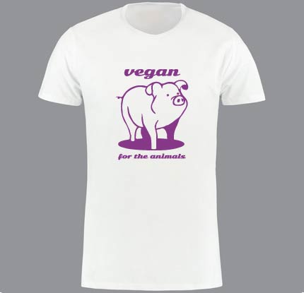 Camiseta cerdito vegano
